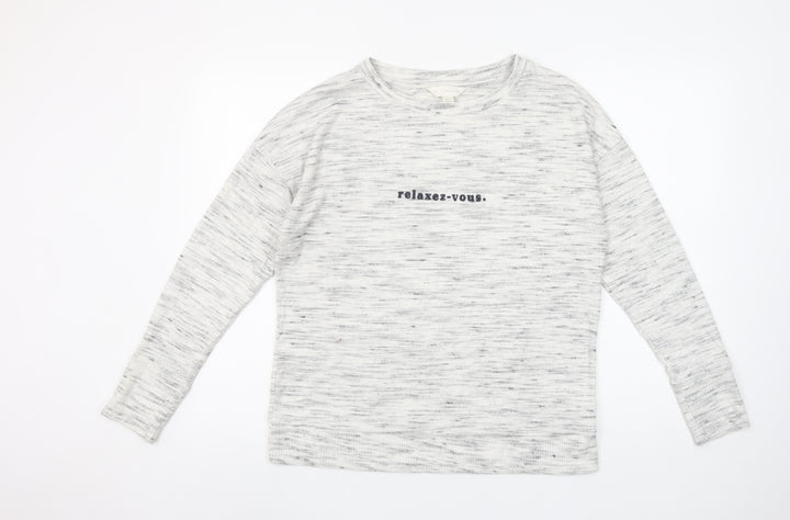 Marks and Spencer Women’s Grey Long Sleeve Relaxez-Vous T-Shirt Size 10