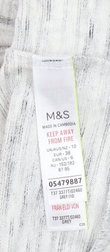 Marks and Spencer Women’s Grey Long Sleeve Relaxez-Vous T-Shirt Size 10