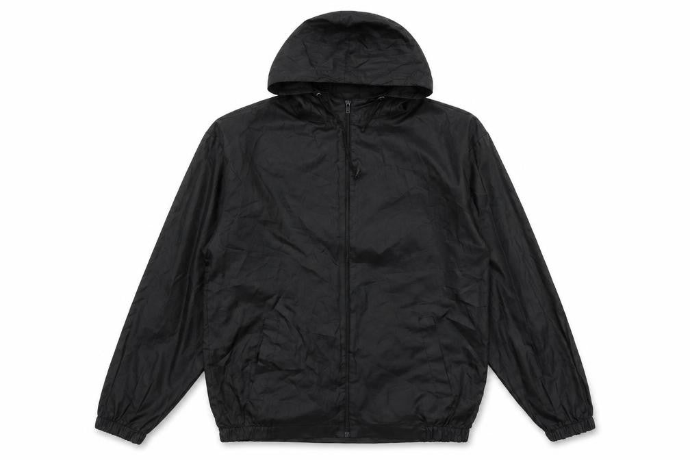 Front view of Arctic Storm Men Black S Hooded Windbreaker Jacket Lightweight