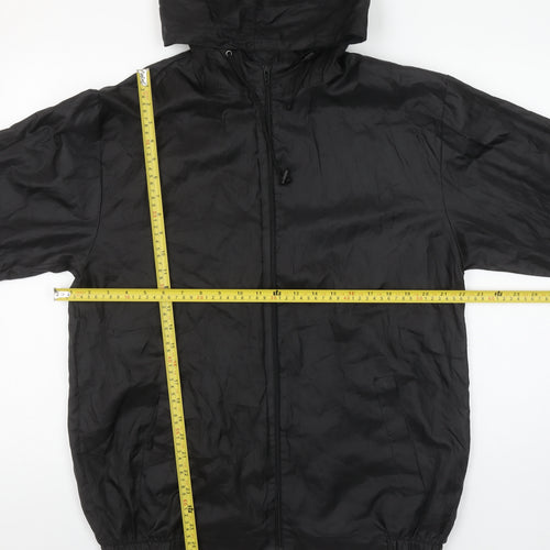 Arctic Storm Men Black S Hooded Windbreaker Jacket Lightweight