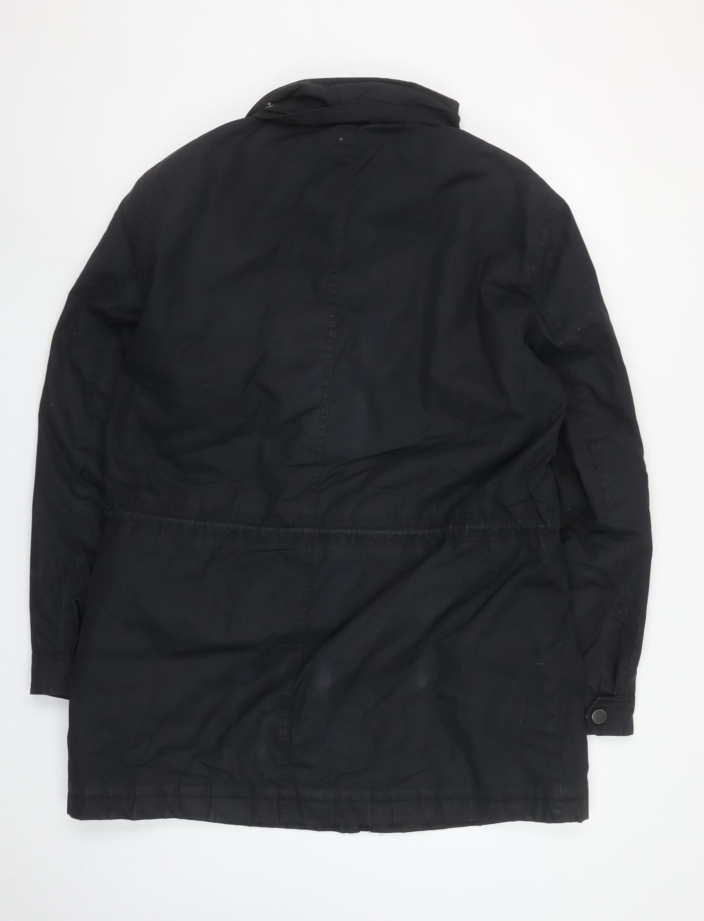 Kin by John Lewis Men's Black Parka Coat L Regular Fit Hooded