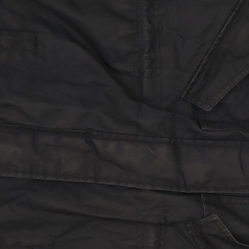 Kin by John Lewis Men's Black Parka Coat L Regular Fit Hooded