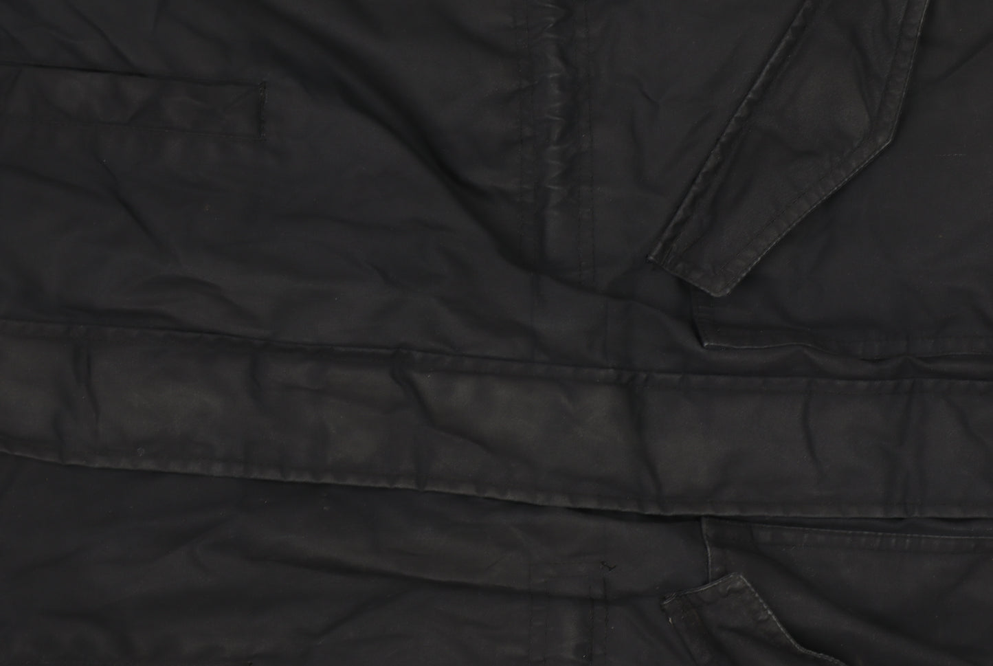 Kin by John Lewis Men's Black Parka Coat L Regular Fit Hooded