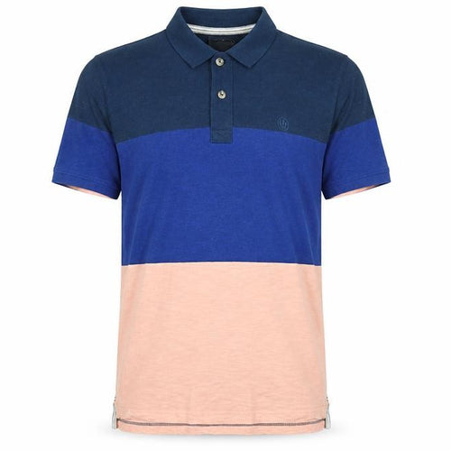 Fat Face Men's Multicoloured XL Colourblock Cotton Polo Shirt