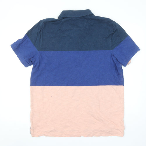 Fat Face Men's Multicoloured XL Colourblock Cotton Polo Shirt