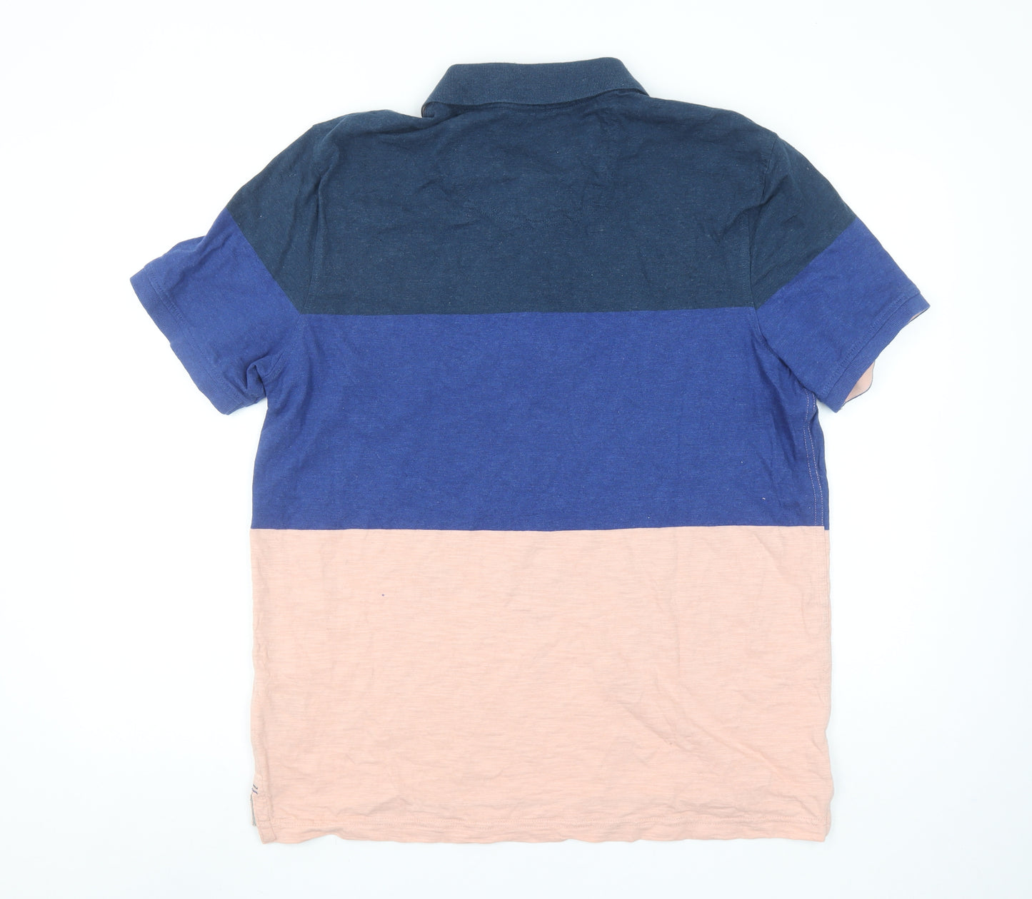 Fat Face Men's Multicoloured XL Colourblock Cotton Polo Shirt