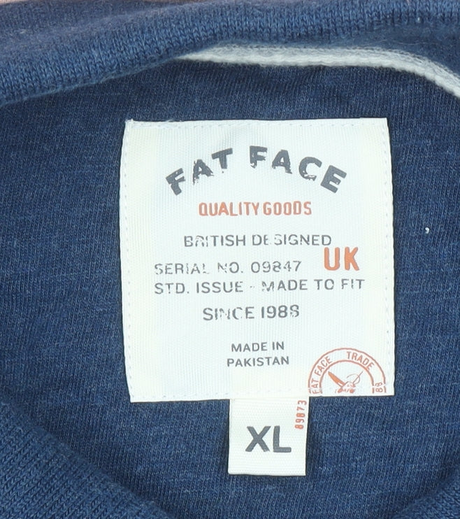Fat Face Men's Multicoloured XL Colourblock Cotton Polo Shirt