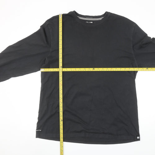 Weekend Offender Men's Black Long Sleeve Cotton Crew Neck T-Shirt XL