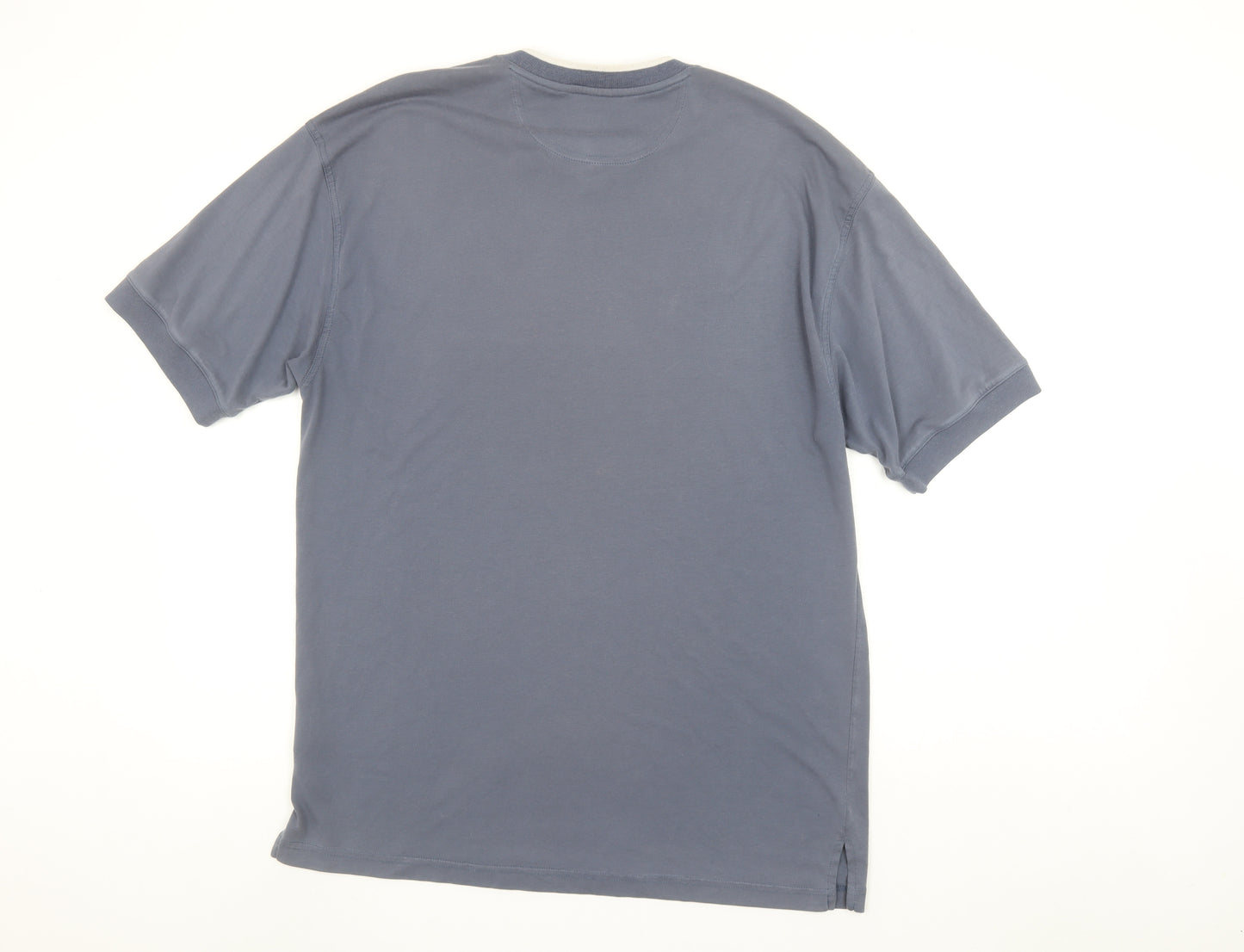 Le Coq Sportif Mens Blue XL V-Neck Short Sleeve Sports T-Shirt