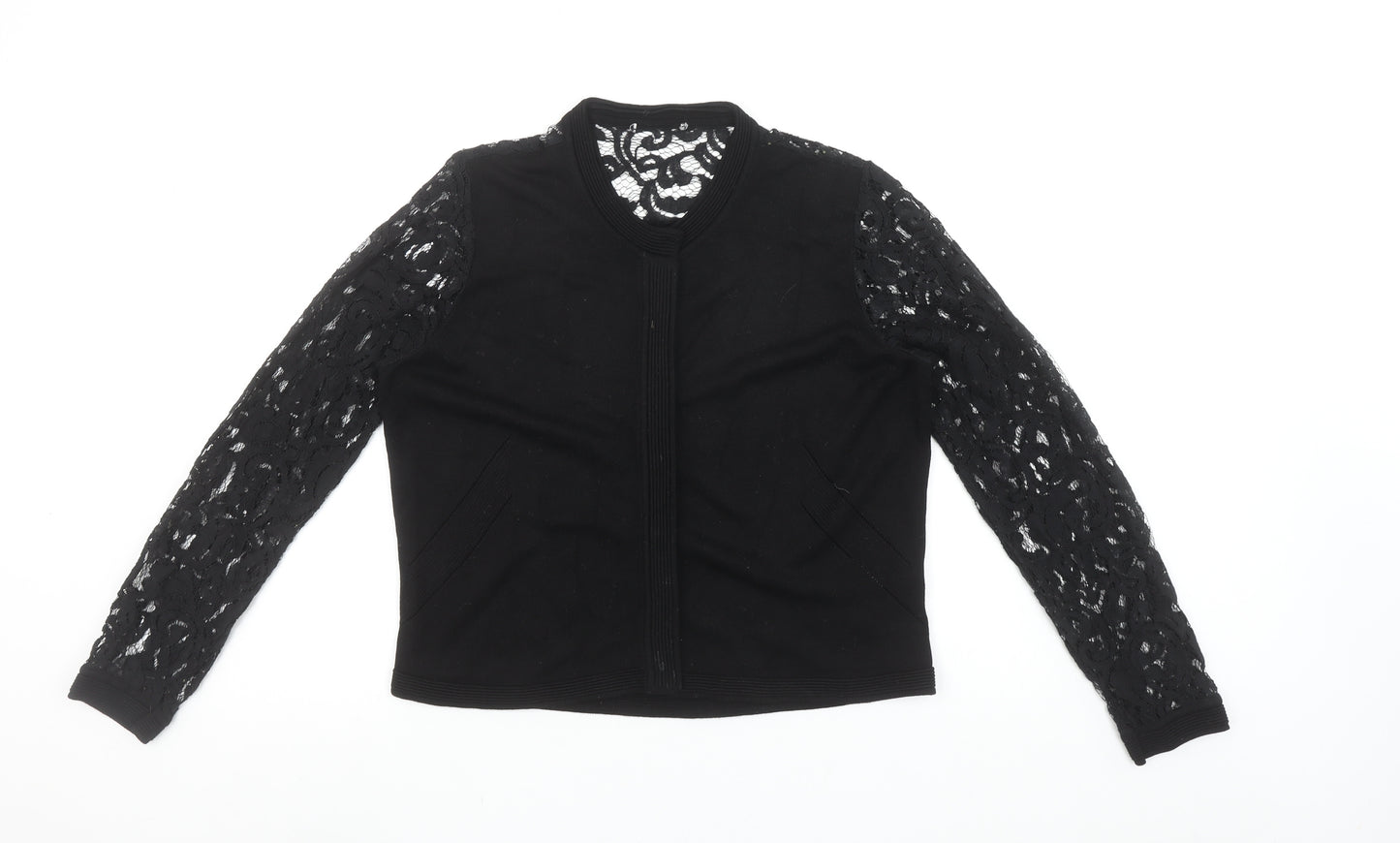 Marks and Spencer Women’s Black Lace Sleeve Cardigan Size 12