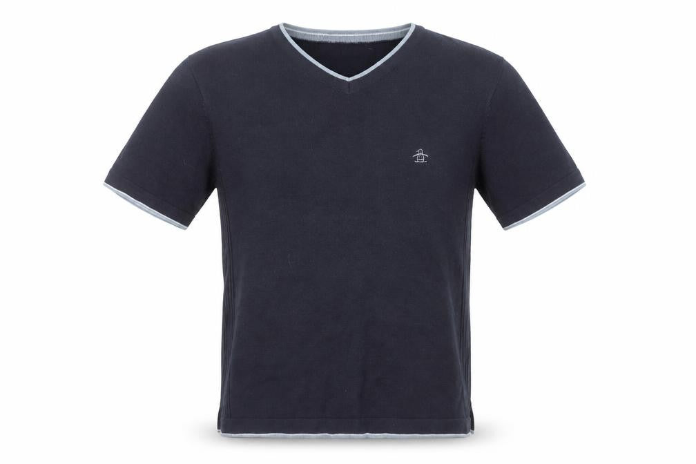 Grand Slam Men's Black V-Neck Short Sleeve T-Shirt Medium
