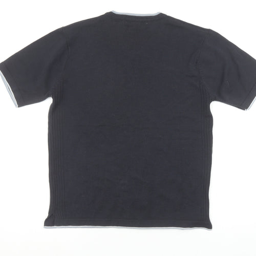 Grand Slam Men's Black V-Neck Short Sleeve T-Shirt Medium