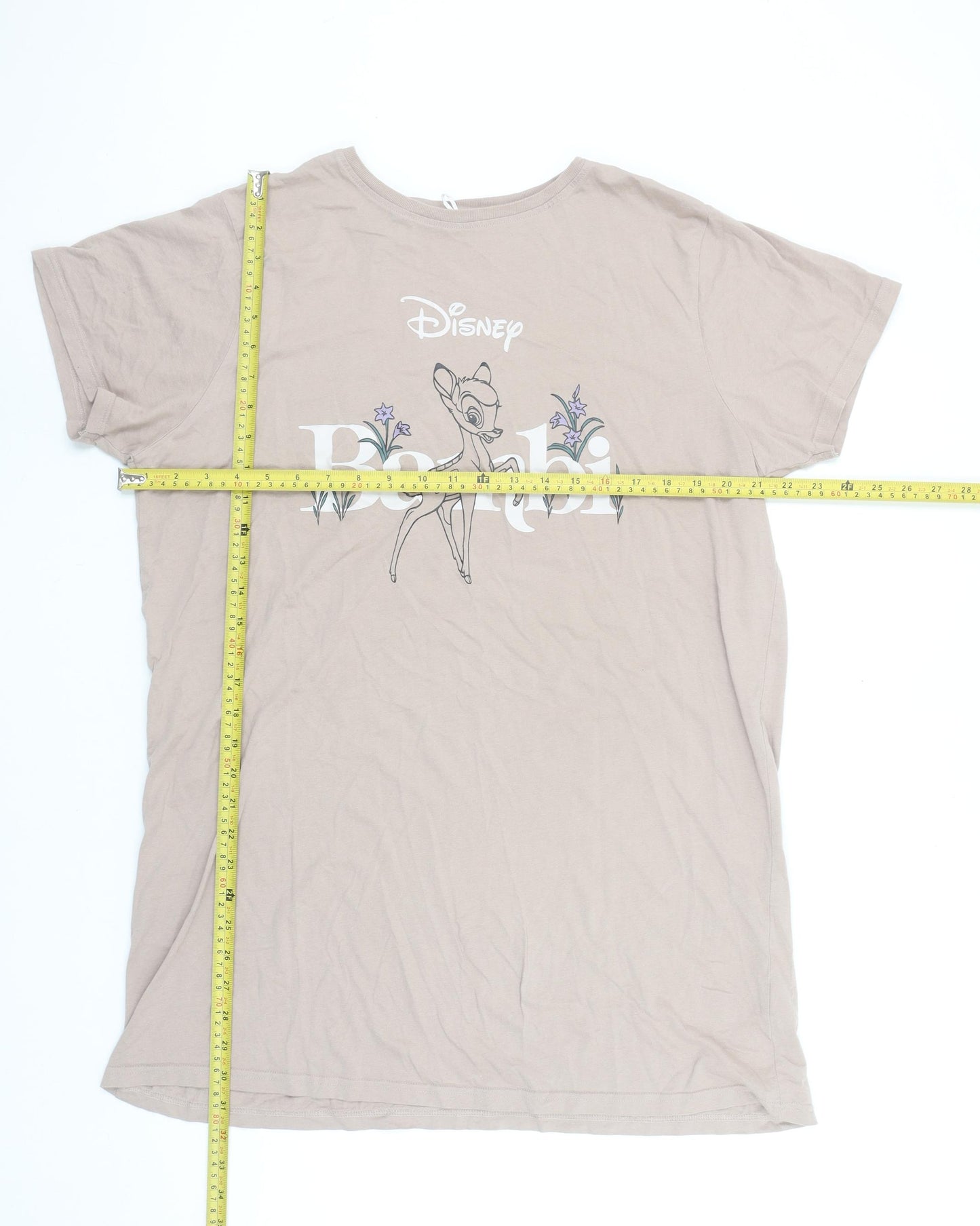 Primark Disney Bambi Beige Women's M T-Shirt Nightshirt