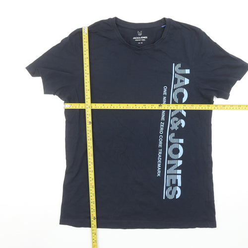 Jack & Jones Boys Blue 16 Years Graphic Print Cotton T-Shirt