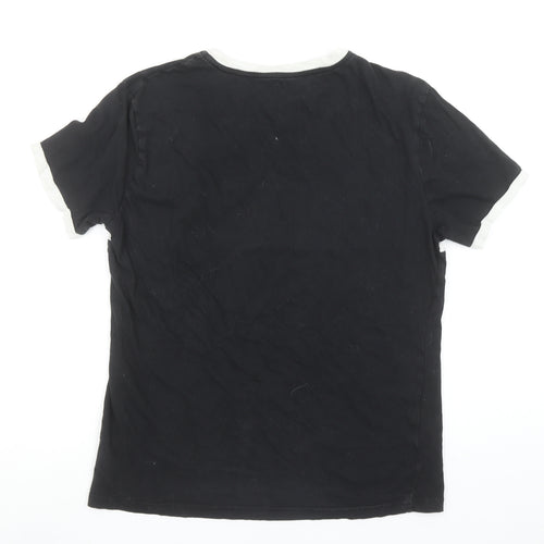 Tommy Hilfiger Men's Black Colourblock Logo Cotton T-Shirt M