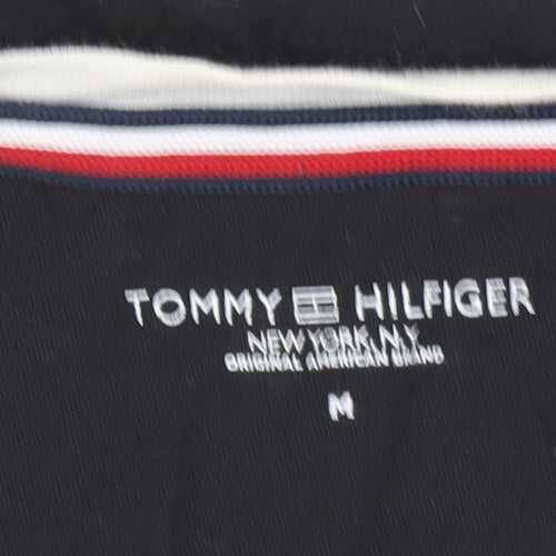 Tommy Hilfiger Men's Black Colourblock Logo Cotton T-Shirt M