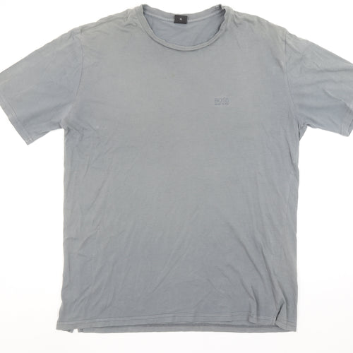 Hugo Boss Men's Grey XL Crew Neck Cotton Short Sleeve T-Shirt