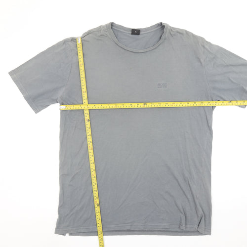 Hugo Boss Men's Grey XL Crew Neck Cotton Short Sleeve T-Shirt