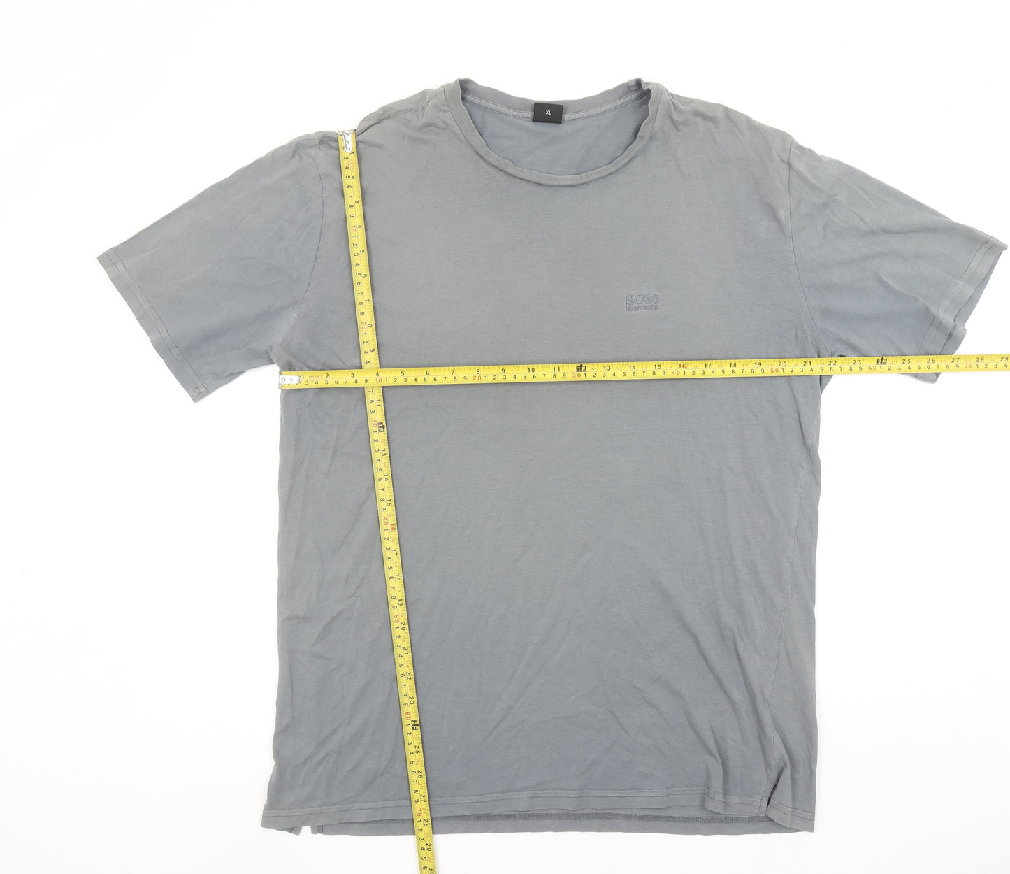 Hugo Boss Men's Grey XL Crew Neck Cotton Short Sleeve T-Shirt