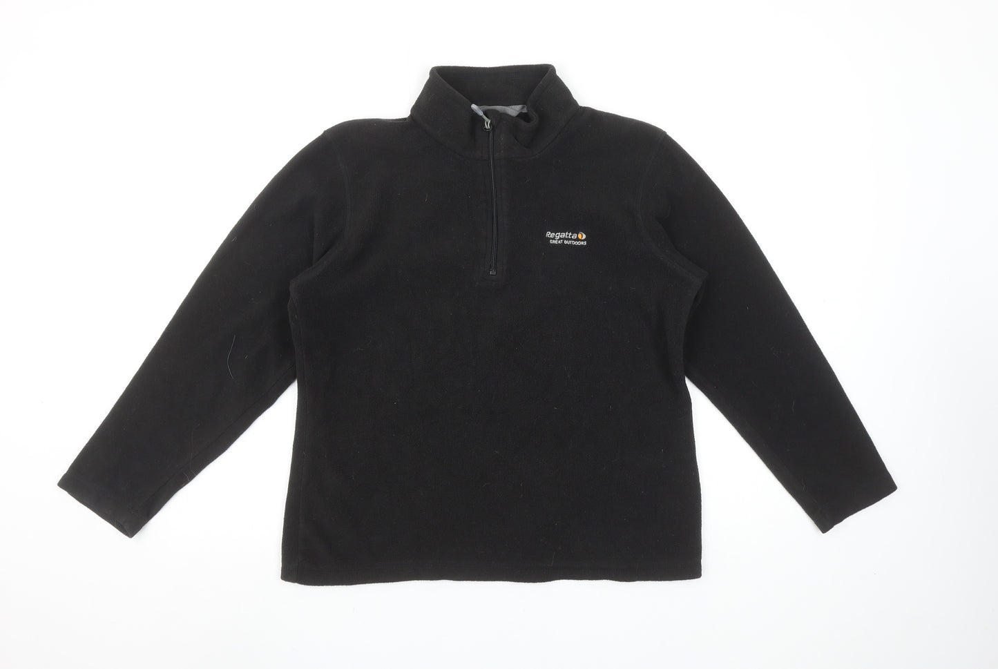 Regatta Women Black Fleece Half Zip Pullover Sweatshirt UK 8