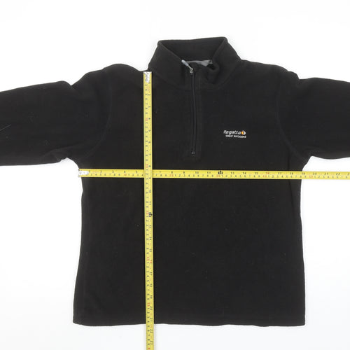 Regatta Women Black Fleece Half Zip Pullover Sweatshirt UK 8