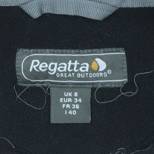 Regatta Women Black Fleece Half Zip Pullover Sweatshirt UK 8