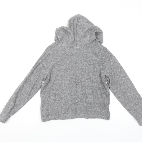 Converse Girls Grey Pullover Hoodie S 8-10 Years Logo Knit