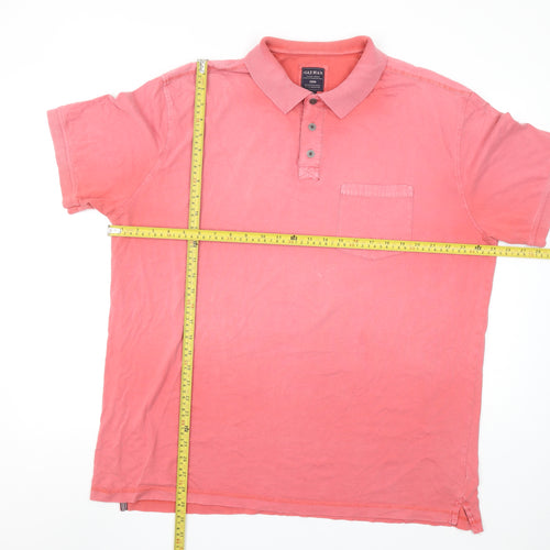 Gaz Man Men's Pink XL Short Sleeve Cotton Polo Shirt