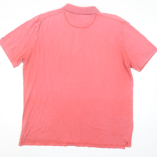 Gaz Man Men's Pink XL Short Sleeve Cotton Polo Shirt