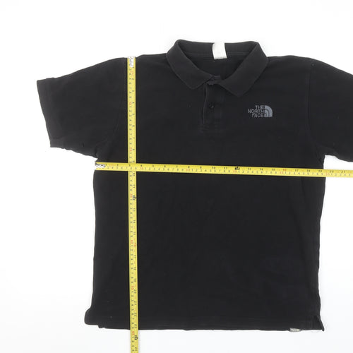 The North Face Men's Black Cotton Polo Shirt Size M Regular Fit