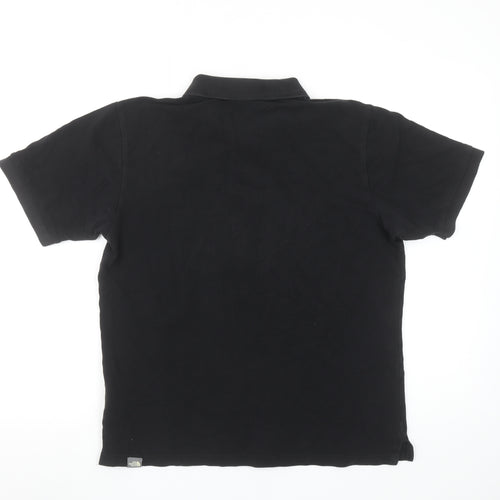 The North Face Men's Black Cotton Polo Shirt Size M Regular Fit