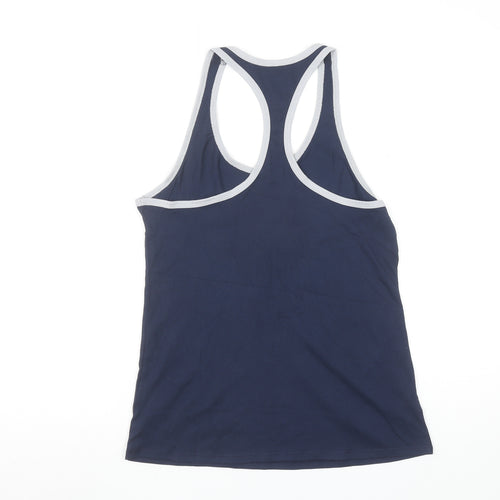 Nike Womens Blue FFF Racerback Dri-Fit Athletic Tank Top Size S
