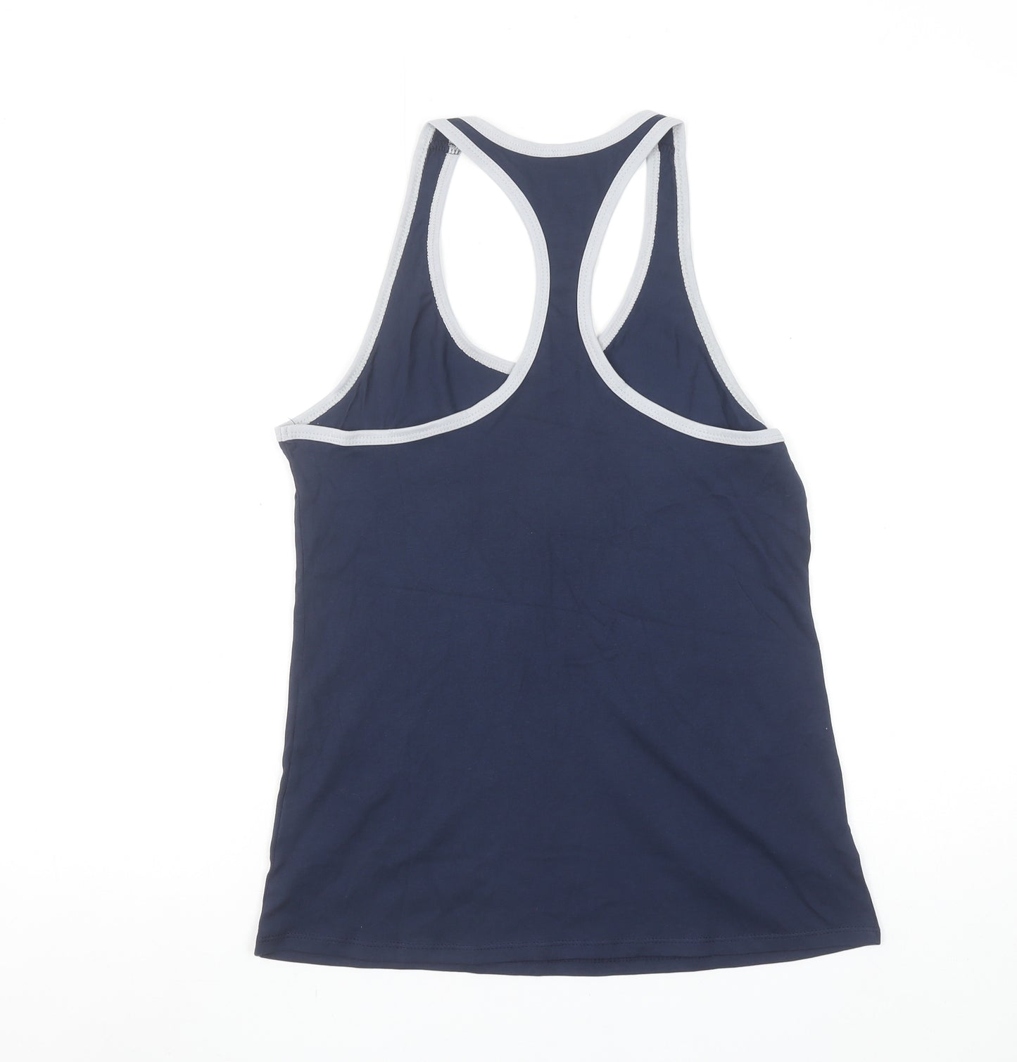 Nike Womens Blue FFF Racerback Dri-Fit Athletic Tank Top Size S