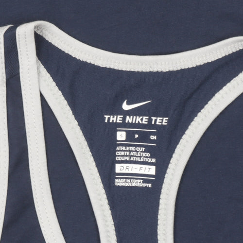 Nike Womens Blue FFF Racerback Dri-Fit Athletic Tank Top Size S