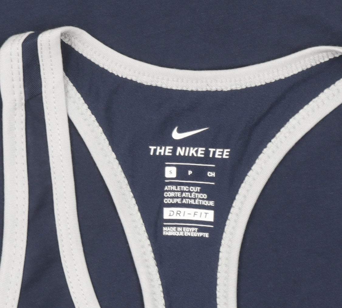 Nike Womens Blue FFF Racerback Dri-Fit Athletic Tank Top Size S