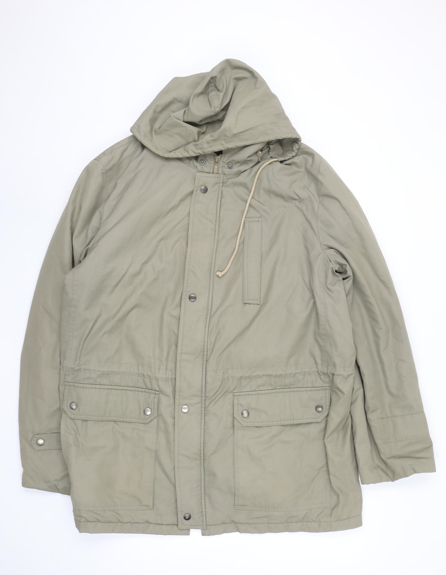 Rikson Touring Men’s Green Parka Jacket Size 54 Regular Fit Hooded