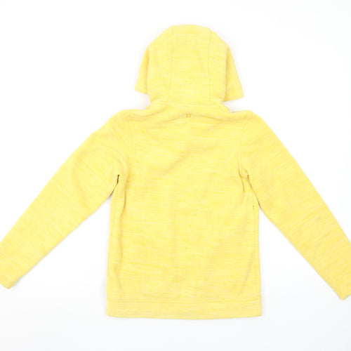 Mountain Warehouse Girls Yellow Hooded Fleece Jacket 9-10 Years Full Zip