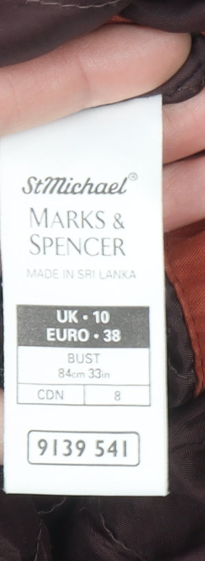 Marks and Spencer Women’s Brown Hooded Parka Coat Size 10