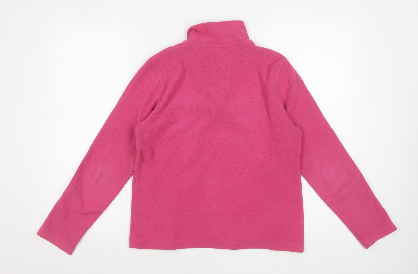 Conte of Florence Women's Pink Fleece 1/2 Zip Pullover Sweatshirt L