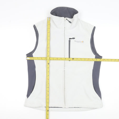 Regatta Womens White Softshell Waistcoat Size 14 Water Resistant Outdoor