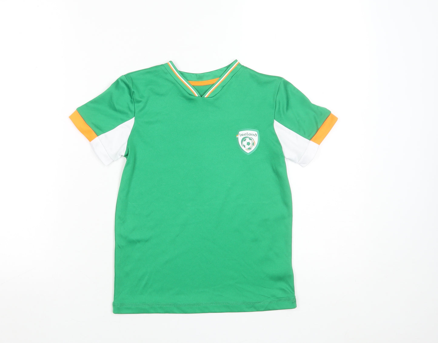 Dunnes Stores Boys Green Ireland Football Jersey T-Shirt 7-8 Years