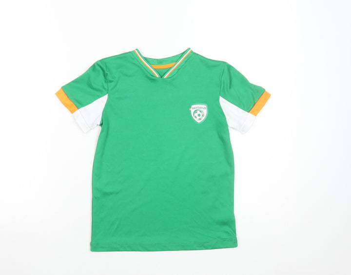 Dunnes Stores Boys Green Ireland Football Jersey T-Shirt 7-8 Years