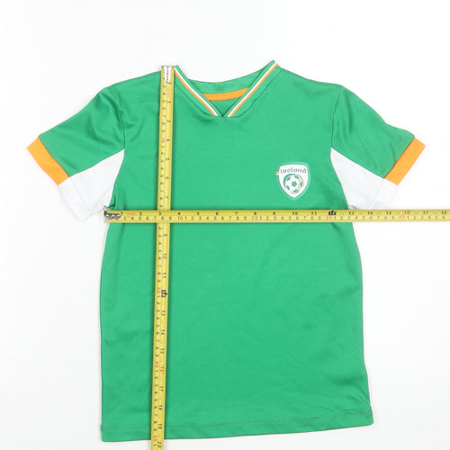 Dunnes Stores Boys Green Ireland Football Jersey T-Shirt 7-8 Years