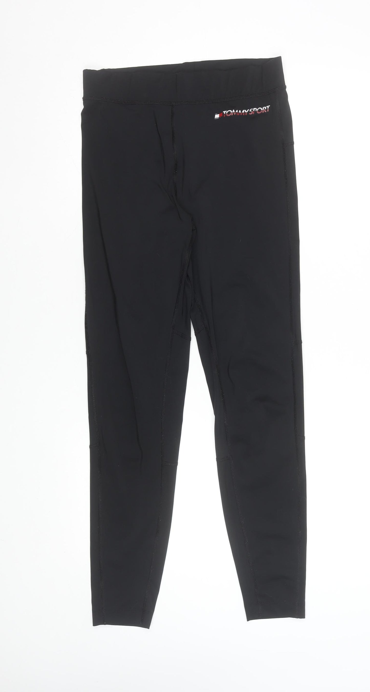 Tommy Sport Women's Black S Leggings Stretch Activewear Trousers