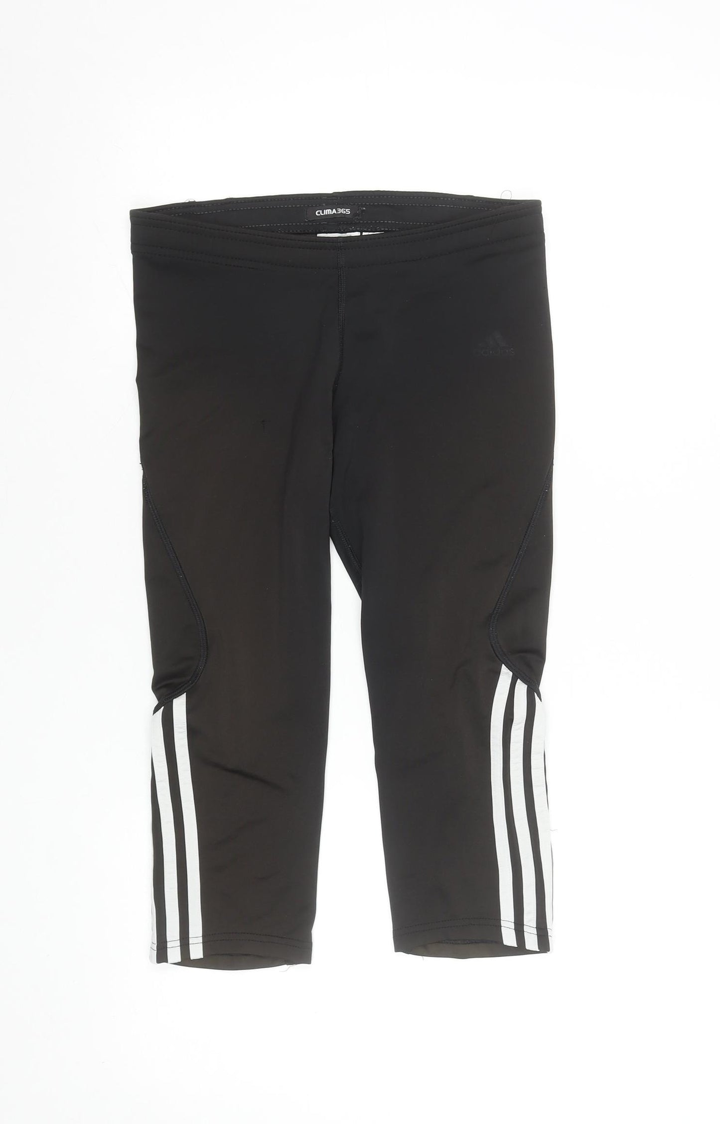 Adidas Women's Black Capri Leggings Size 12 Clima365 Stretch Activewear