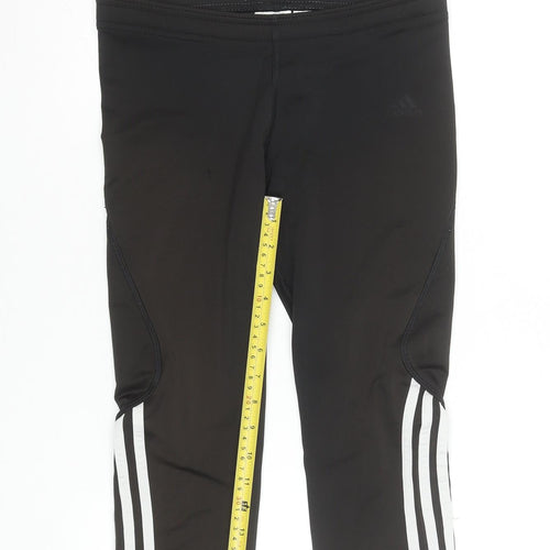 Adidas Women's Black Capri Leggings Size 12 Clima365 Stretch Activewear