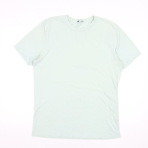 Reiss Men's Green Cotton Crew Neck Short Sleeve T-Shirt Size L