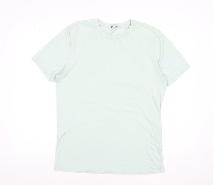 Reiss Men's Green Cotton Crew Neck Short Sleeve T-Shirt Size L
