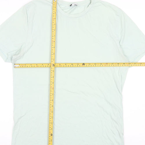 Reiss Men's Green Cotton Crew Neck Short Sleeve T-Shirt Size L