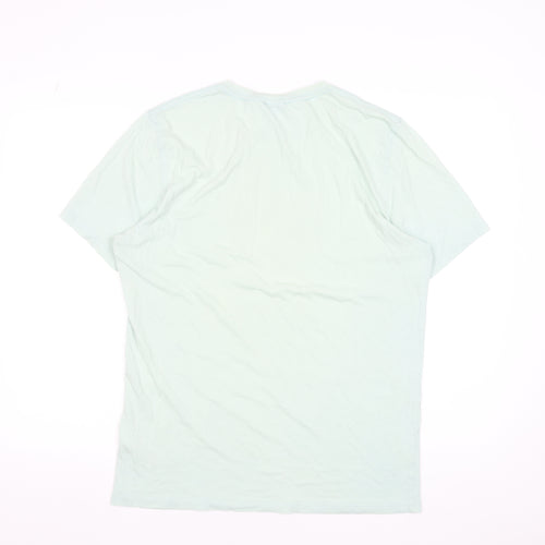 Reiss Men's Green Cotton Crew Neck Short Sleeve T-Shirt Size L